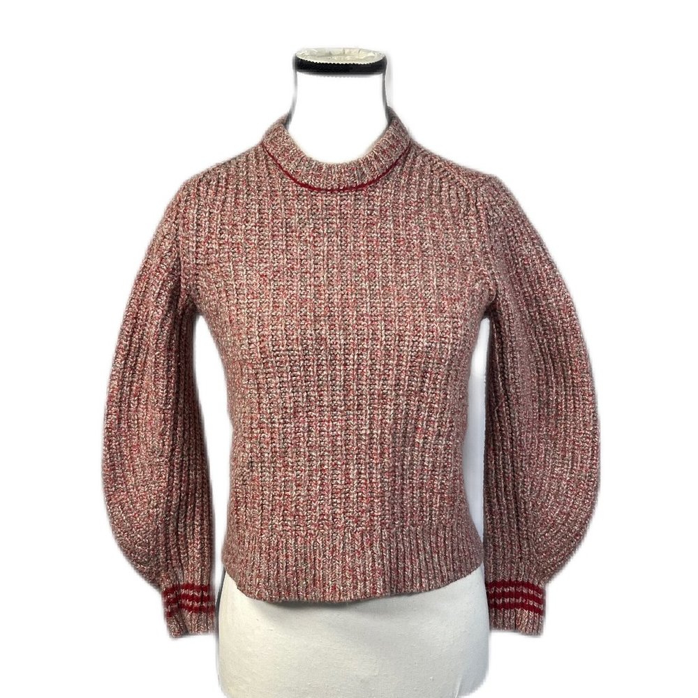 Rag & Bone Knitted Crew Neck Cheryl Merino Pullover Wool Sweater, Size S